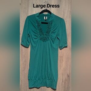 Heart Soul Teal Ruffled Blouse